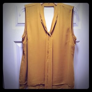 Sleeveless pussy bow camisole blouse